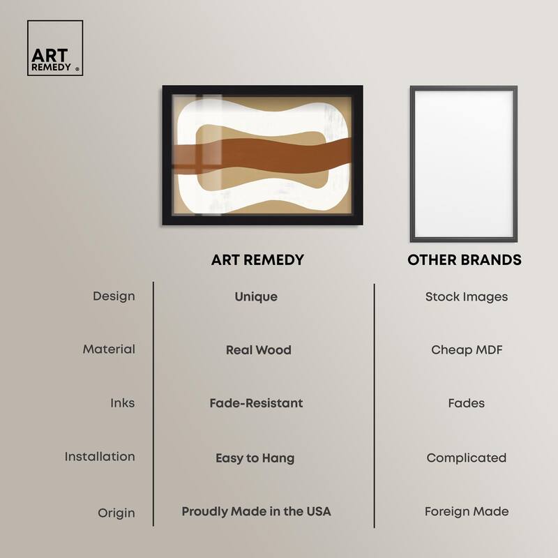 Minimal Wavy I Shadowbox by Art Remedy