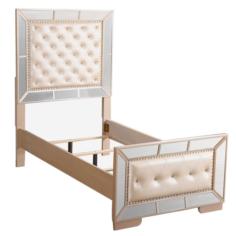 Hollywood Hills Faux Leather Tufted Bed