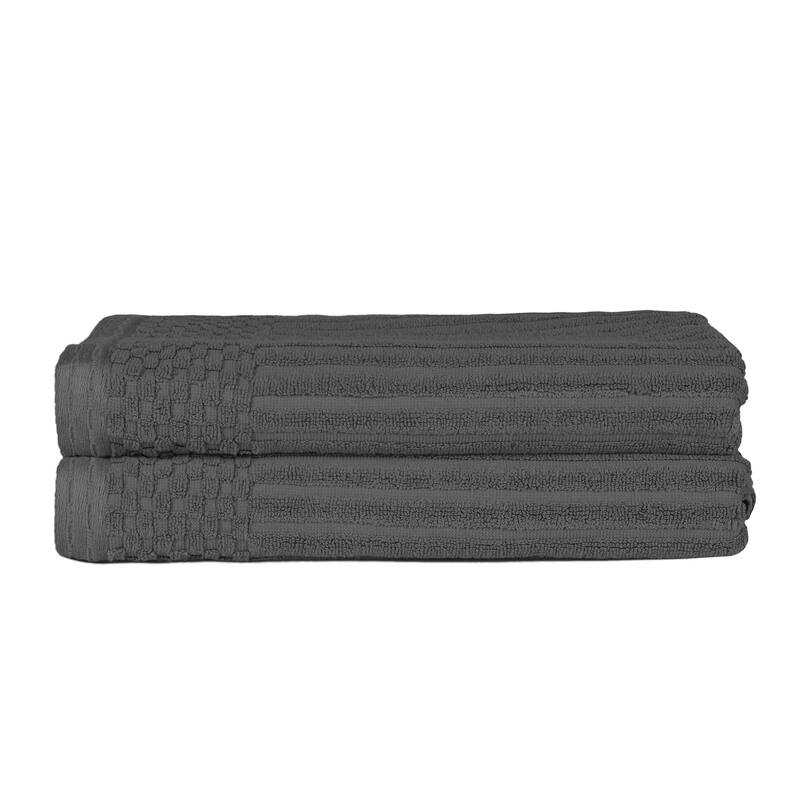 Superior Ribbed Cotton Absorbent Heavyweight Bath Towel Set