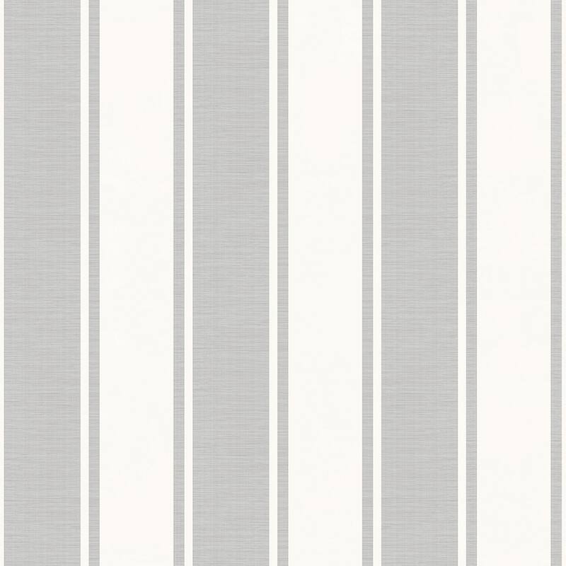 Galerie Wallcoverings Italian Classics 4 Collection Embossed Classic Stripe Design Vinyl on Non-woven Matte Wallpaper Roll - 33 feet x 21 inches - Grey