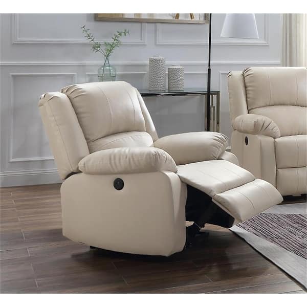 PU Power Recliner Pocket Coil Seating with Pillow Armrest&USB Port Bed Bath & Beyond 35651279