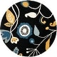 preview thumbnail 16 of 43, SAFAVIEH Handmade Soho Ingken Floral N.Z. Wool Rug 6' Round - Black/Multi - Round