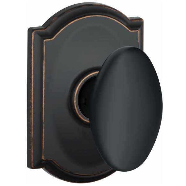 Schlage F10-SIE-CAM Siena Passage Door Knob Set with Decorative Camelot Trim
