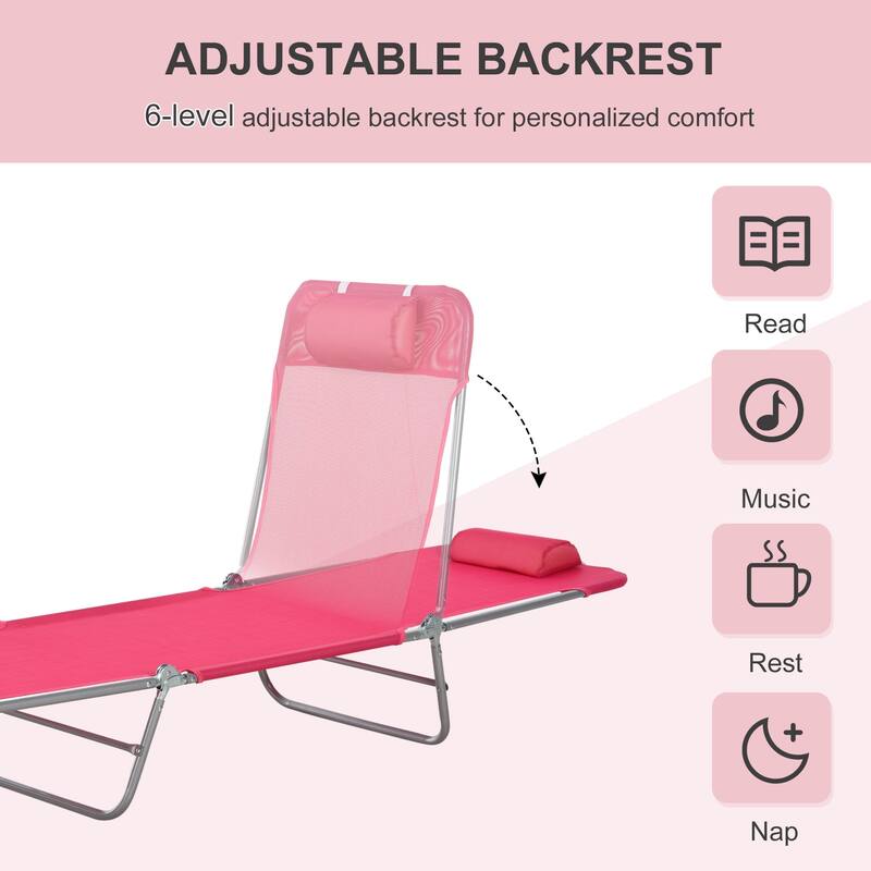 Sunbed Folding Recliner with Headrest