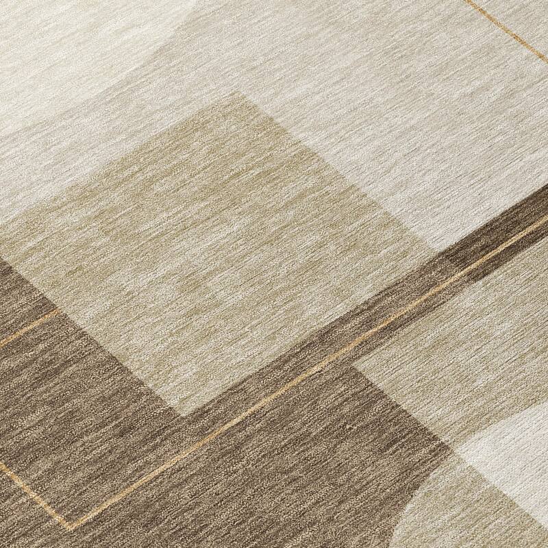 Machine Washable Indoor/ Outdoor Modern Filly Chantille Rug