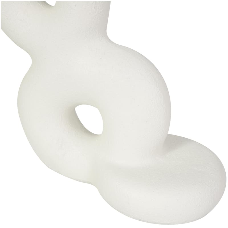 White Resin Stacked Circle Ring Abstract Decorative Sculpture