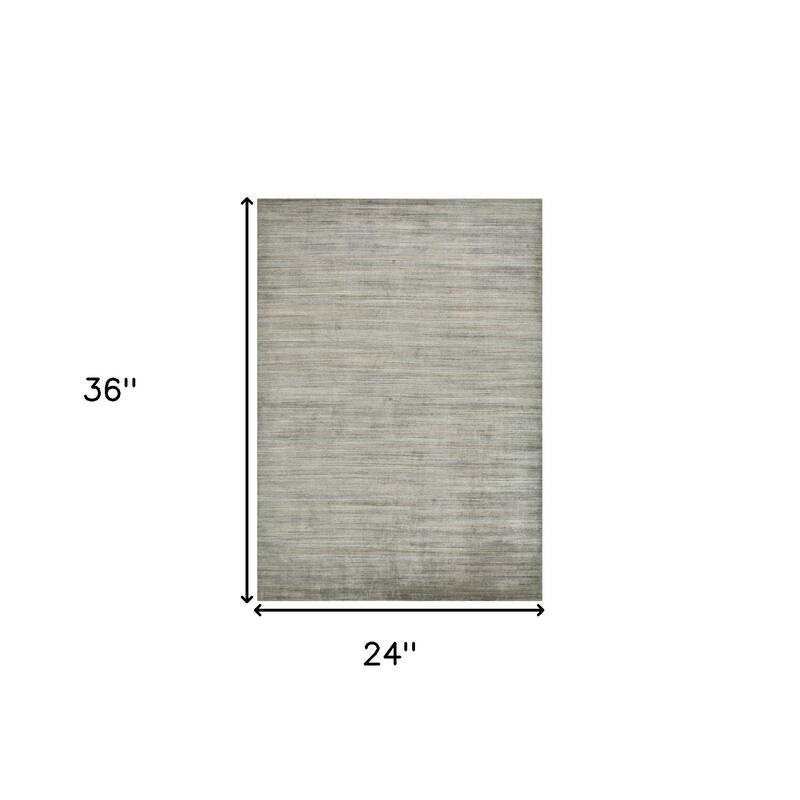 HomeRoots Striped Transitional Rectangle Area Rug