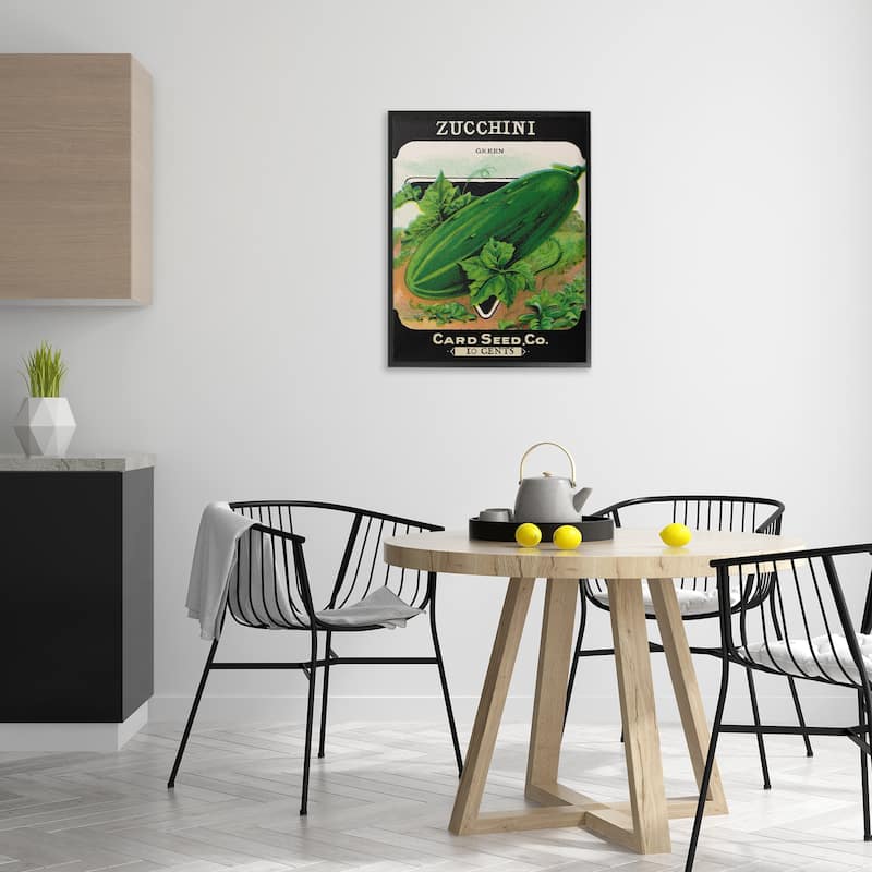 Stupell Vintage Garden Zucchini Framed Giclee Art Design By Lil' Rue