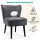 preview thumbnail 6 of 31, Costway Set of 2 Armless Accent Chair Upholstered Leisure Chair Single - 23'' x 27.5'' x 30''