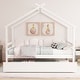 preview thumbnail 21 of 49, Roof styled wooden bed with trundle White