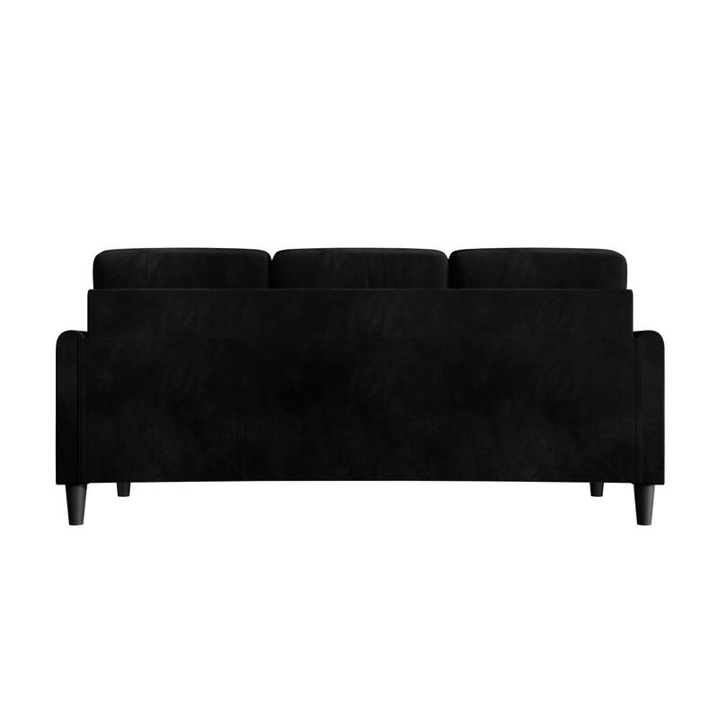 Clayfell Goliad Velvet Arm Sofa with Pocket Spring, Soft Cushions, Clean Lines Design