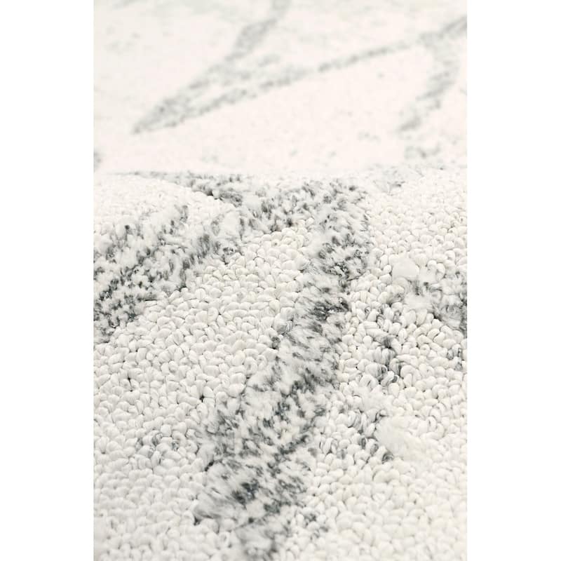 Pasargad Home Turkish Sutton Geometric Area Rug, Ivory/Grey