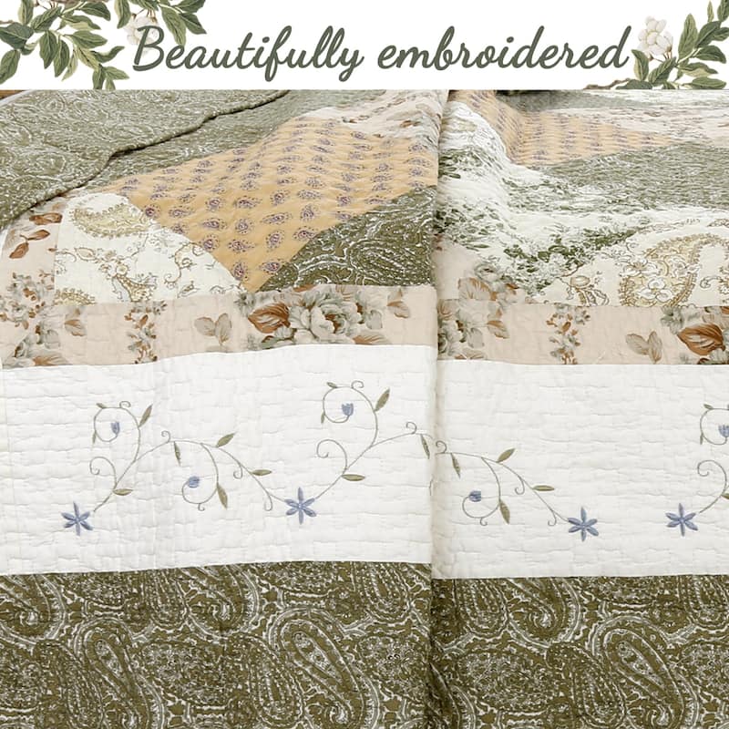 The Gray Barn Crosskeys Patchwork 3-piece Quilt Bedding Set