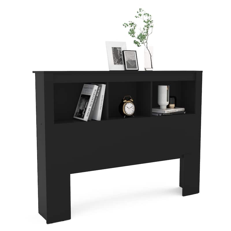 Polifurniture Madison Platform Bed with Bookcase Headboard