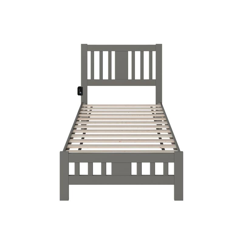 Tahoe Twin Bed with Footboard in Grey