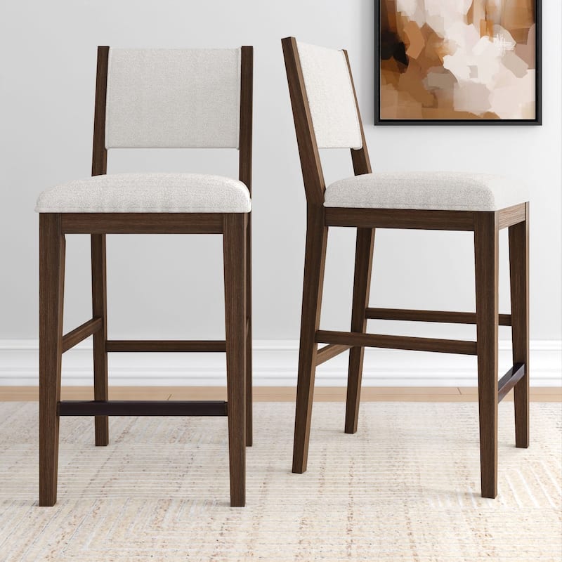Plank and Beam Sereno Upholstered Bar Height Stool - Set of 2