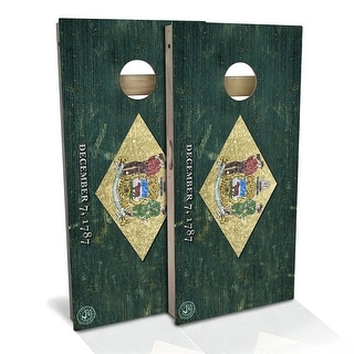 Delaware Flag Outdoor Cornhole Board Set