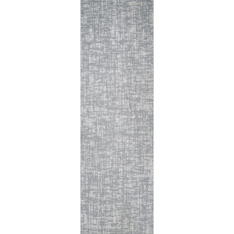Machine Washable Frances Rug - 2'6" x 8'0" - Grey/Ivory