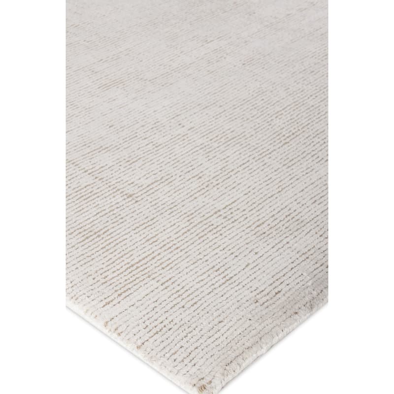 EXQUISITE RUGS Duo Hand-loomed Wool/Bamboo Silk White/Beige Area Rug.