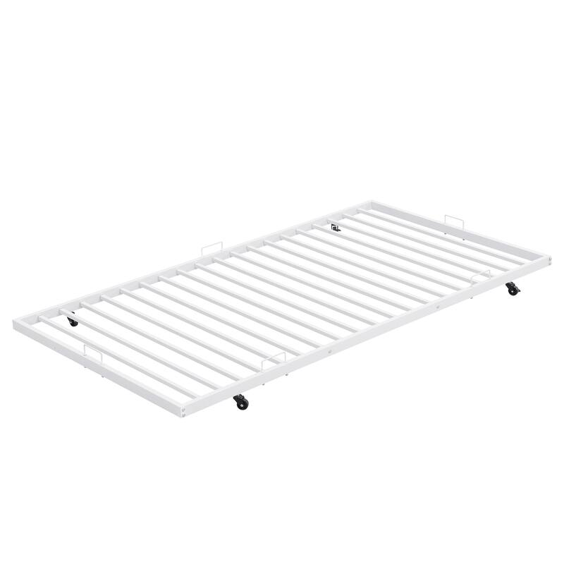 Industrial Modern Style Twin over Twin Bunk Bed with Trundle and 2