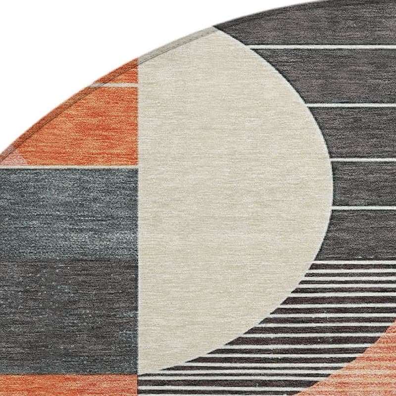 HomeRoots Geometric Modern Rectangle Outdoor Rug