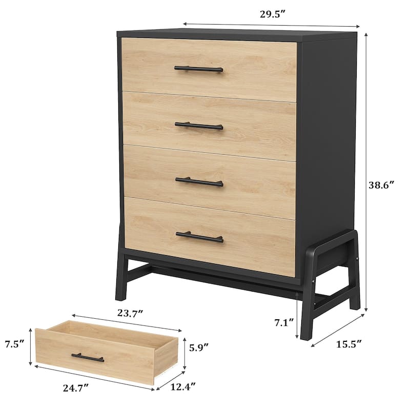 4/6/7 Drawer Dresser for Bedroom, Freestanding Wooden Storage Chest