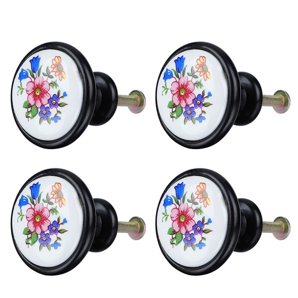 4pcs Ceramic Knobs European Modern Knob Drawer Pull Handle Furniture Kitchen Cabinet Cupboard Wardrobe Dresser Decorative #2