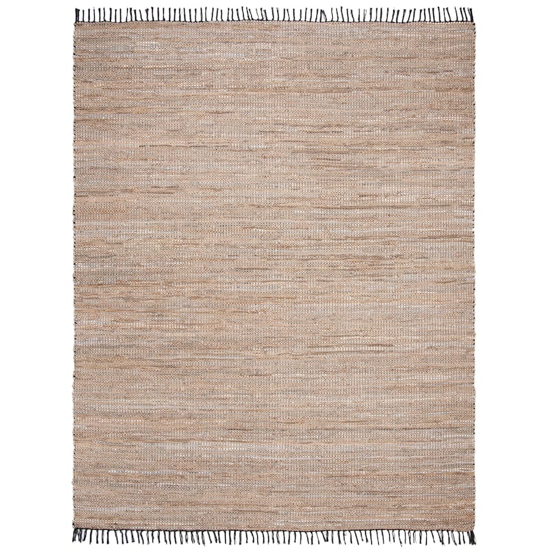SAFAVIEH Handmade Anjela Leather Boho Stripe Area Rug