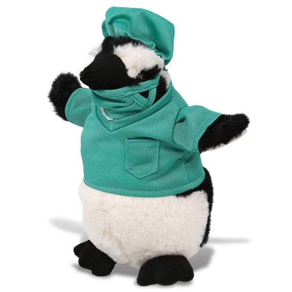 slide 2 of 6, DolliBu African Penguin Doctor Plush with Cute Scrub Uniform and Cap - 7 inches