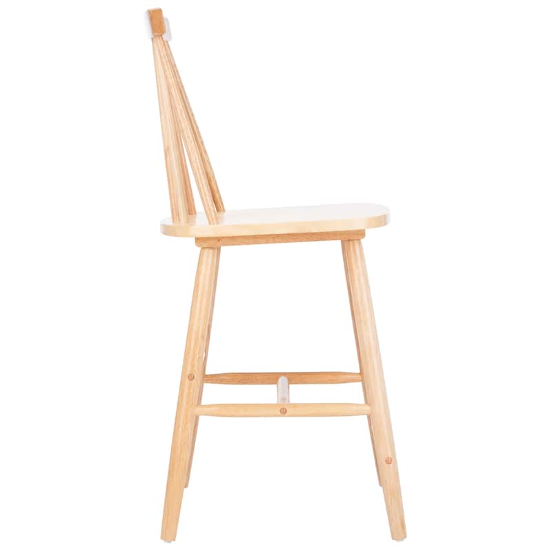SAFAVIEH Zillah 24-inch Spindle Farmhouse Counter Stool (Set of 2) - 17.7" x 20.5" x 39.1" - 18"W x 21"D x 39"H