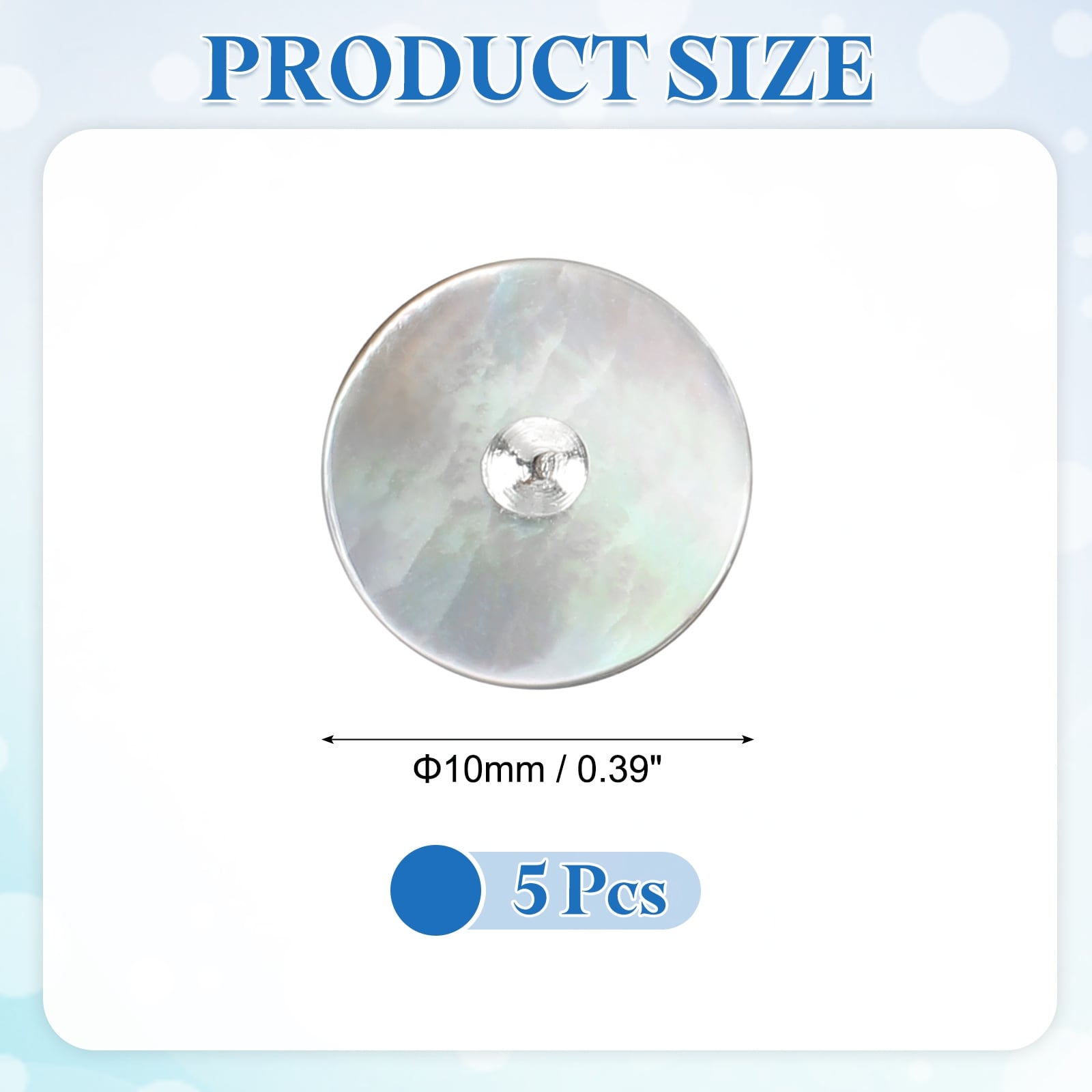 Natural Shell Buttons Mother of Pearl Buttons Flat Shaped Shell Shank Button for Shirt Sewing DIY Crafts Decoration