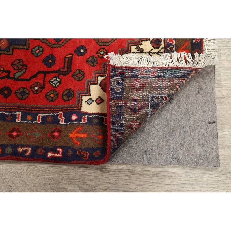Geometric Hamedan Persian Area Rug Wool Hand-knotted Office Carpet - 3'2" x 5'2"