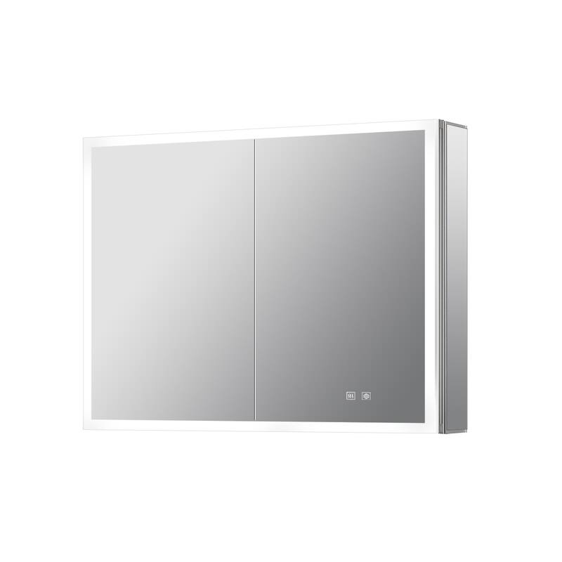 Mesa Surface-Mount LED Mirror Medicine Cabinet with Defogger