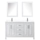 preview thumbnail 49 of 71, Daria 60 Inch Double Vanity, Cultured Marble Top, Medicine Cabinets