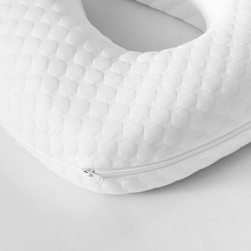 Bodipedic Set of 2 Memory Foam Accessory Pillows - Knee Pillow and U-Neck Pillow