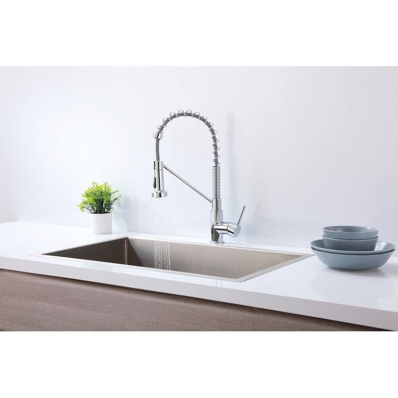 Indigo Home Single Handle Pull Down Sprayer Kitchen Faucet