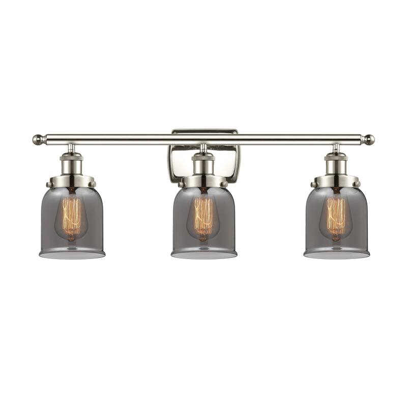Innovations Lighting 916-3W-12-26 Bell Vanity Bell 3 Light 26" Wide - Polished Nickel / Plated Smoke