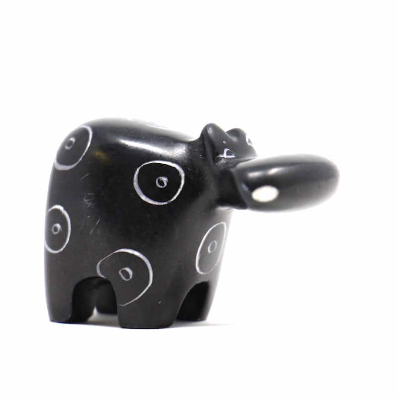 Tiny Hippos Soapstone Sculptures - Assorted Pack of 5 Colors