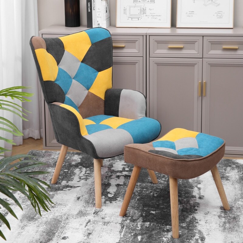 Side chair with ottoman cheap