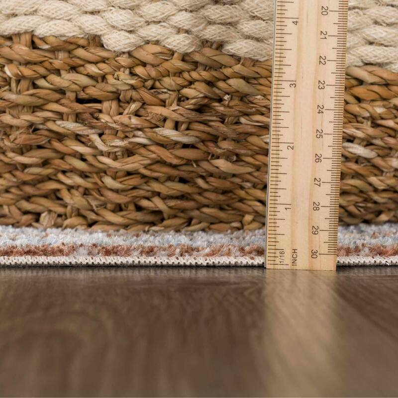 Hauteloom Ezio Hallway, Kitchen Machine Washable Runner Rug - Rust, Mustard, Off White - 2'7" x 7'3"
