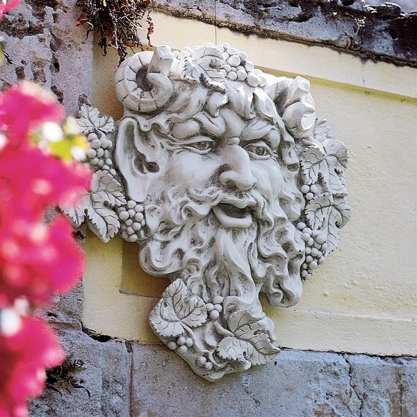 Design Toscano Bacchus, God of Wine Greenman Wall Sculpture: Large