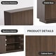 preview thumbnail 24 of 71, Wave Textured Modern Sideboard Cabinet