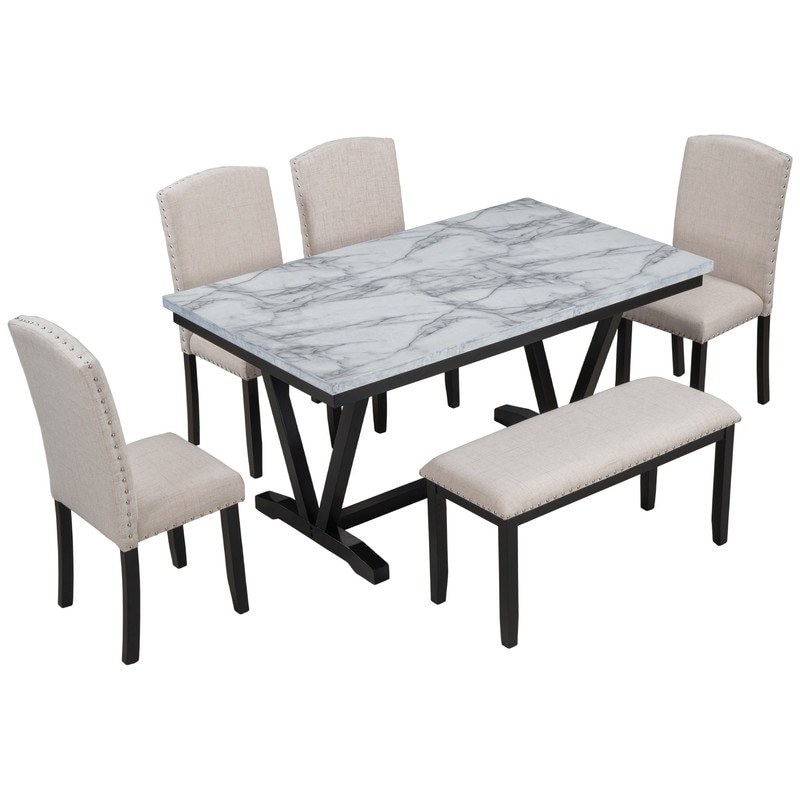 Four seater hotsell marble dining table