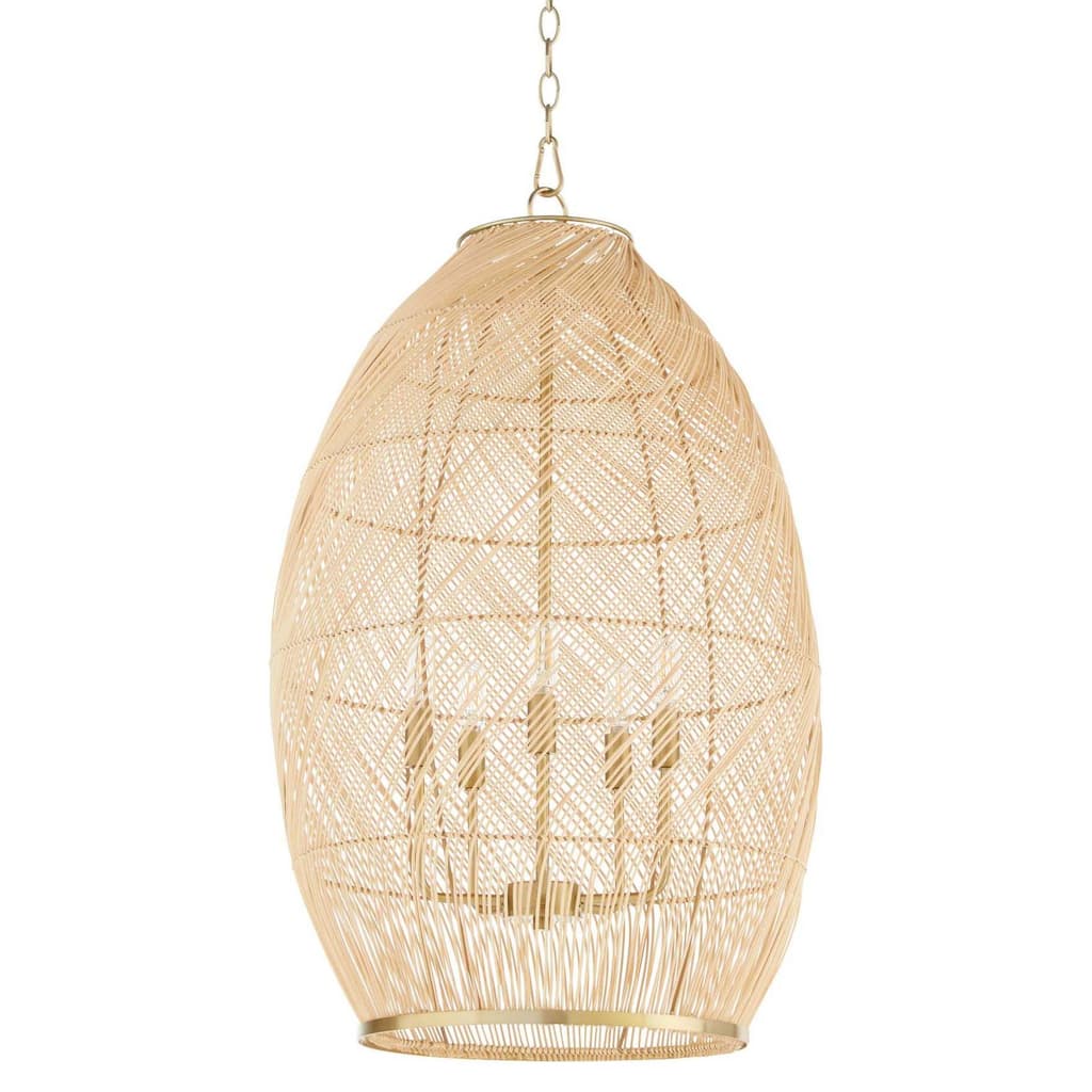 Quorum International 6900-5 Rattan 5 Light 19" Wide Pendant