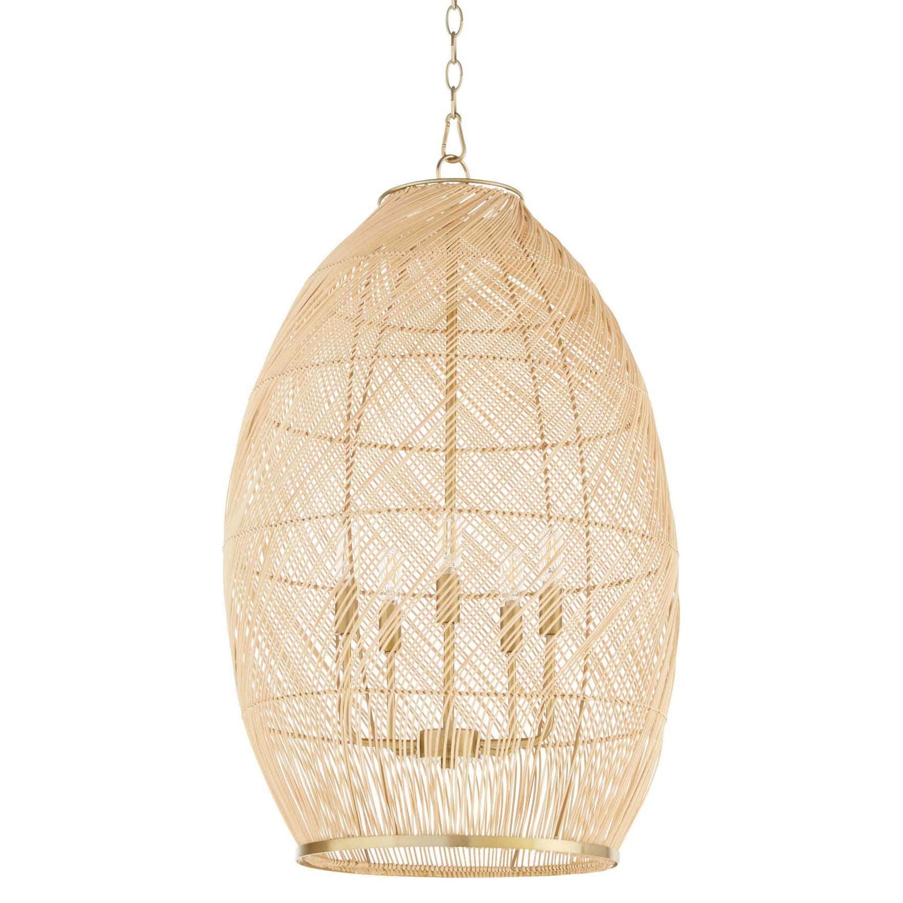 Quorum International 6900-5 Rattan 5 Light 19" Wide Pendant