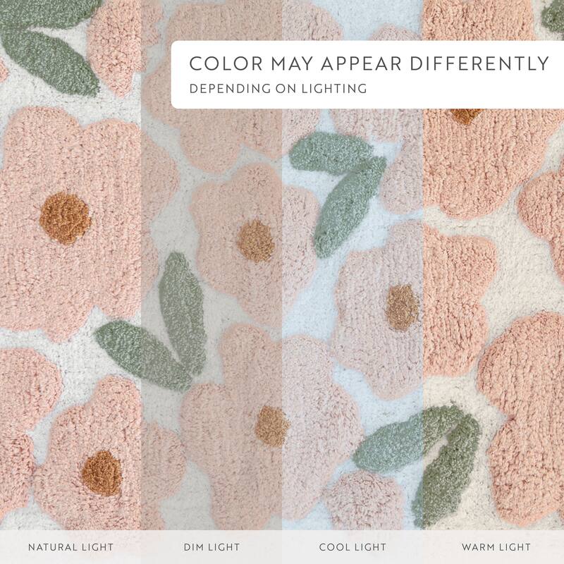 Becky Cameron 100% Cotton Floral Patterned Bath Mat