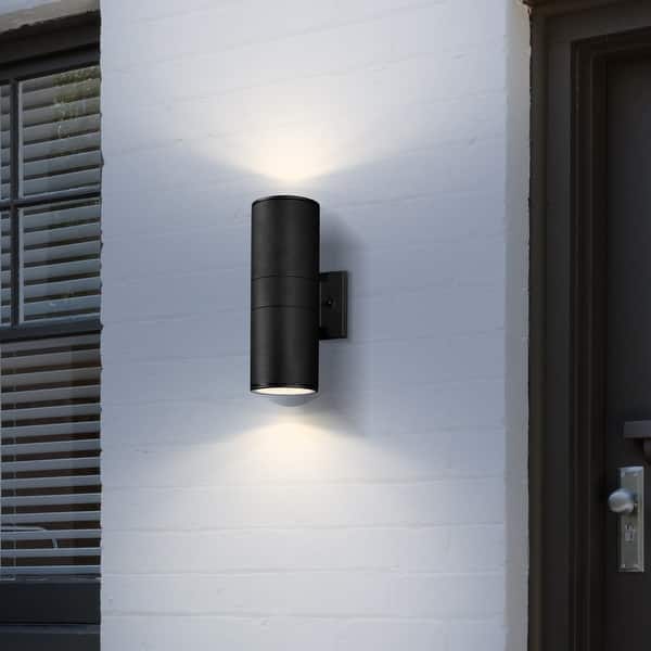 slide 2 of 5, Min Cylinder Outdoor Wall Light (LED/Incandesent) - 12"