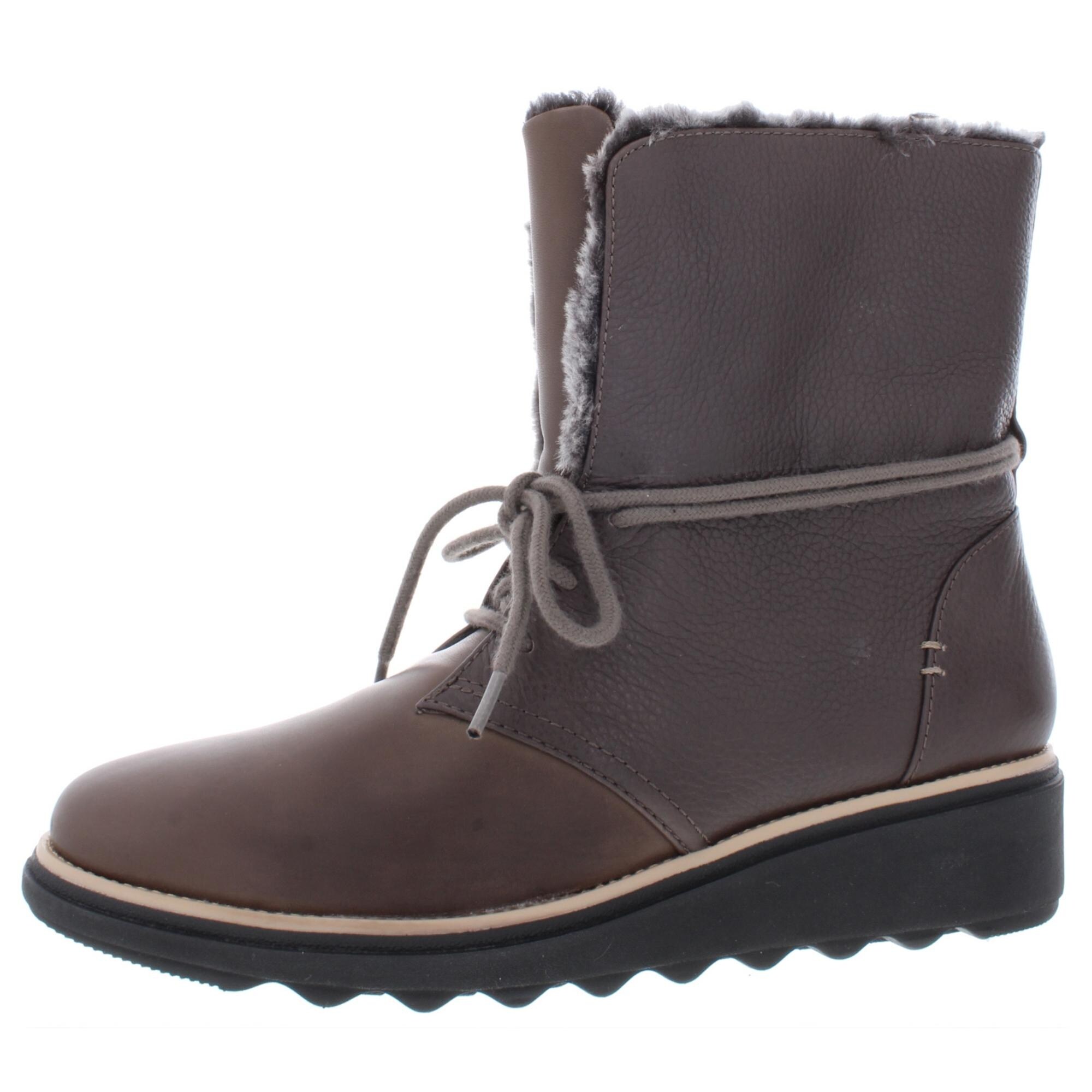 clarks fur lined boots womens