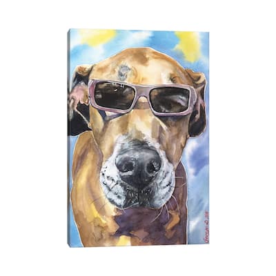 iCanvas "Cool Great Dane" by George Dyachenko Canvas Print