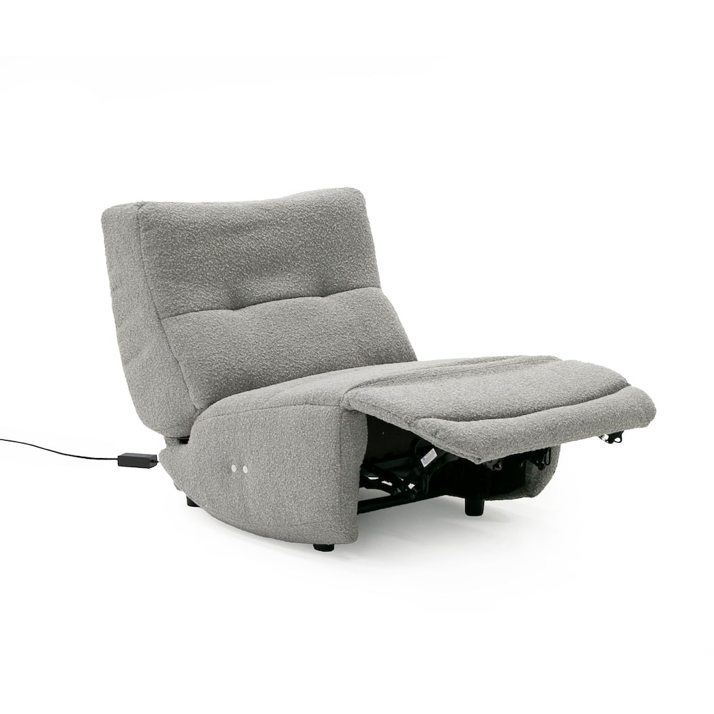 Divani Casa Basil Modern Grey Fabric Small Electric Recliner Chair